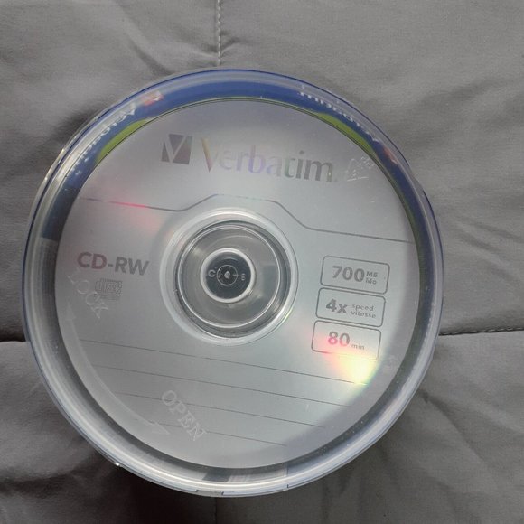 Verbatim CD-RW Discs 700MB80mins 4X 25pk - Picture 1 of 5